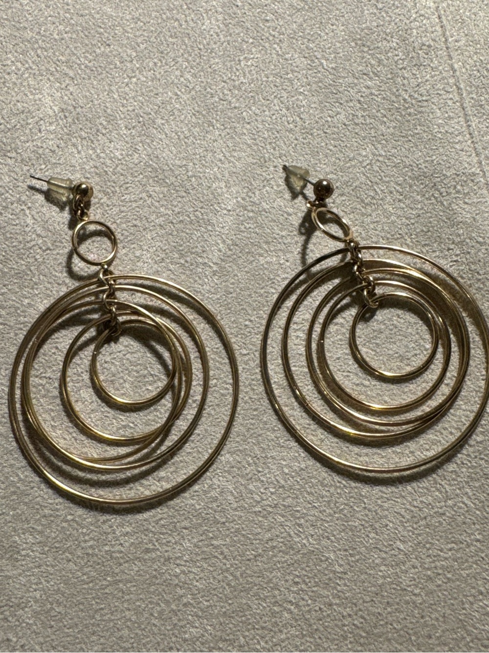 Gold Multi-Hoop Drop Earrings - Women Jewelry